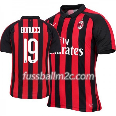 Fußballtrikots AC Mailand Leonardo Bonucci 19 Heim Trikotsatz 2018-2019 Fußballtrikots AC Mailand Leonardo Bonucci 19 Heim Trikotsatz 2018-2019